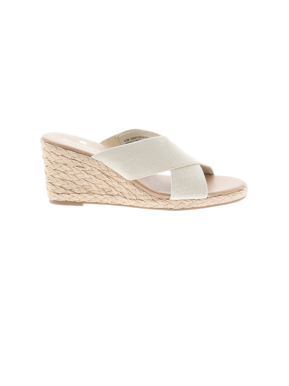 Tommy Bahama Beige Crisscross Espadrille Wedge Sandals